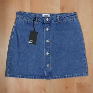 NWT, Paige Esma High Rise Denim Skirt in Aviana